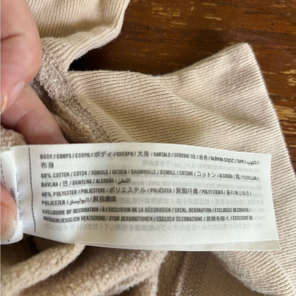 Abercrombie & Fitch Soft Collection Hoodie Sweatshirt Tan Size Small - Picture 2 of 10